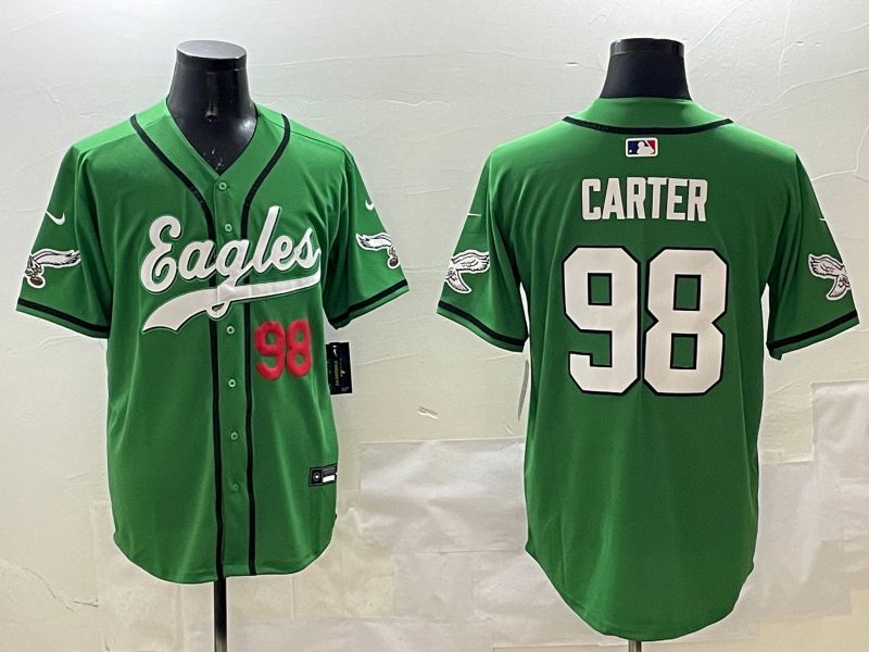 Men Philadelphia Eagles #98 Carter Green three generations Jointly Name 2025 Nike Limited NFL Jersey style 12